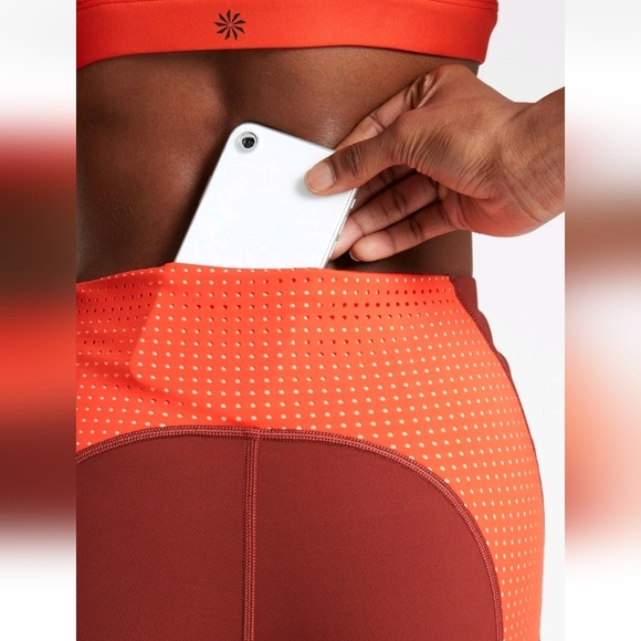 Athleta Ultimate Stash Pocket Colorblock Laser Cut 7/8 Tight Sz XXS EUC - Picture 5 of 15